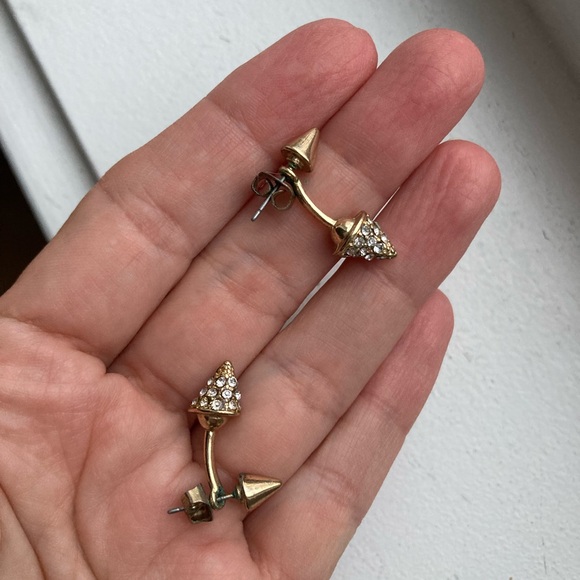 Spike stud crystal earrings - Picture 1 of 4